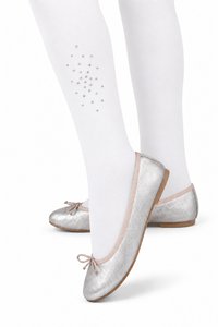 Х/Б детские колготки с кристаллами Swarovski