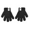 Kahekordsed kootud kindad - R-106DB-Black