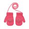 Вязаные варежки 12 см - R-115-pink