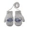 Kootud labakindad 14 cm - R-123DB-grey