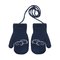 Kahekordsed kootud labakindad - R-123DB-Navy