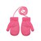 Утепленные вязаные варежки - R-124DB-pink