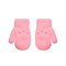 Утепленные вязаные варежки - R-124DB-Lpink