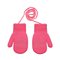 Утепленные вязаные варежки - R-124DB-Dpink