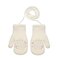 Утепленные вязаные варежки - R-124DB-beige14