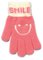 Вязаные пушистые перчатки 18 см - R-205-Dpink