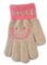 Вязаные пушистые перчатки 18 см - R-205-beige