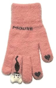 Kootud kohevad kindad 18 cm