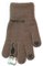 Вязаные пушистые перчатки 18 см - R-210-brown
