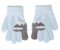Kootud kohevad kindad 14 cm - R-216-blue
