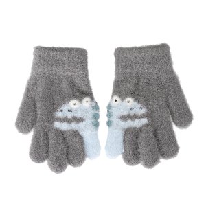 Kootud kohevad kindad 14 cm