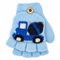 Kootud kohevad kindad - R-220-LBlue
