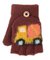 Kootud kohevad kindad - R-220-Brown