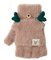 Kootud kohevad kindad - R-227-Beige
