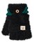 Kootud kohevad kindad - R-227-Black