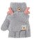 Kootud kohevad kindad - R-227-Grey