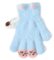 Вязаные пушистые перчатки 15 см - R-232-blue