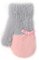Вязаные варежки 14 см - R-235DB-pink_gr