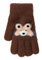 Kootud kohevad kindad - R-285-Brown